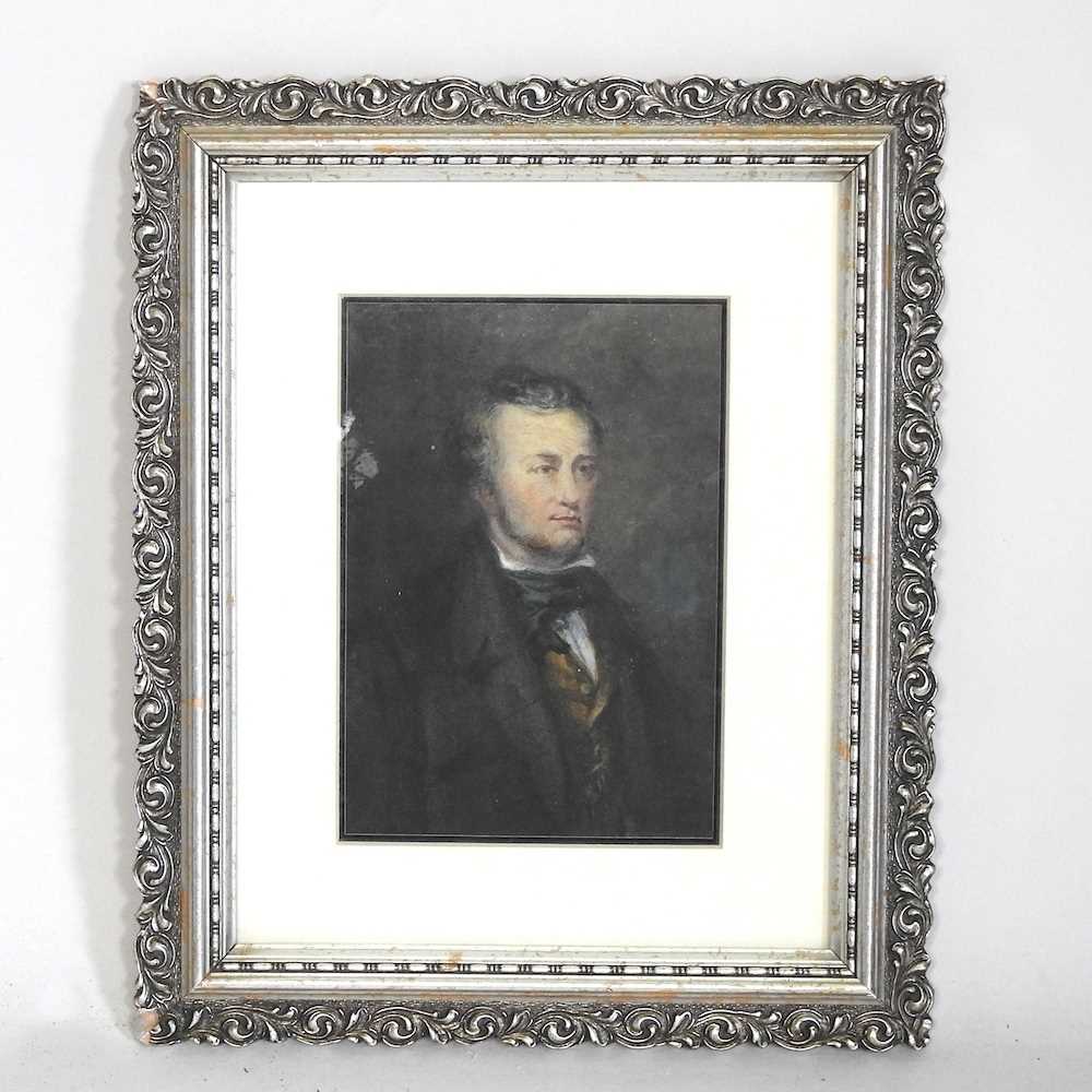 Scottish school, 19th century, portrait of the poet William Motherwell, 1797-1835, watercolour, 16 x