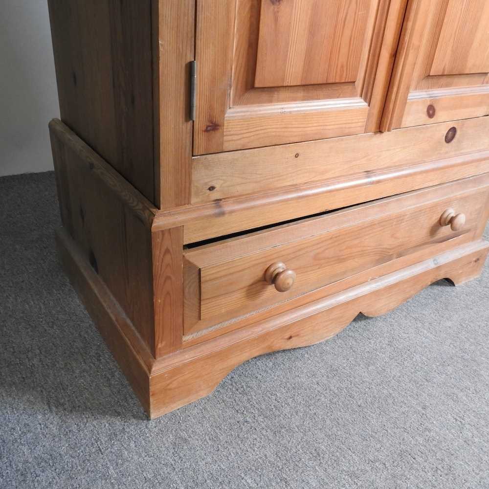A modern pine double wardrobe, with a drawer below 103w x 61d x 200h cm - Image 4 of 6