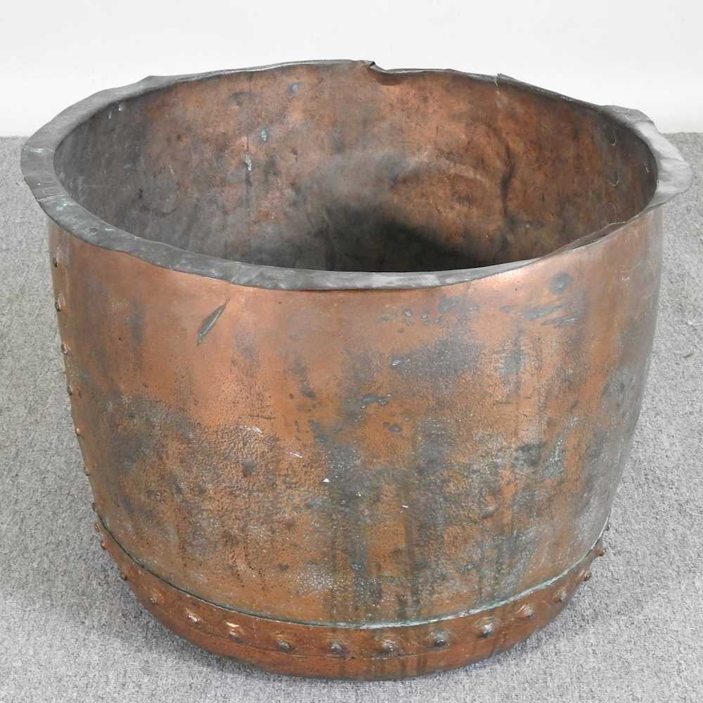 A 19th century riveted copper, of circular shape 62w x 47h cm - Image 3 of 6