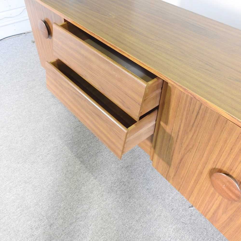 A 1970's laminated sideboard, on tapered legs 182w x 45d x 72h cm - Image 4 of 5