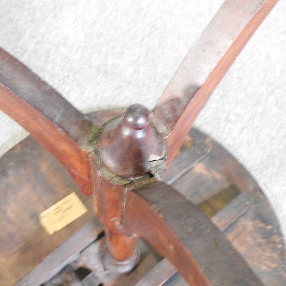 A 19th century walnut occasional table, on a splayed base 57w x 72h cm - Image 2 of 4