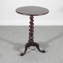 A Victorian mahogany occasional table, with a spirally turned column 51w x 73h cm