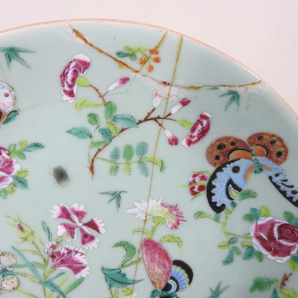 A collection of 19th century Chinese Canton porcelain plates, cloisonne and oriental vases - Image 3 of 8