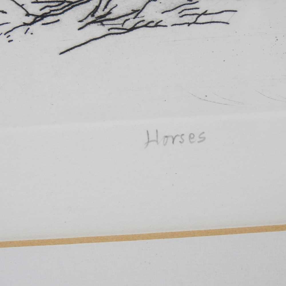 Thomas Newbolt, b1951, Horses, signed and dated 1997 artist's proof, 16 x 24cm, together with - Image 5 of 8