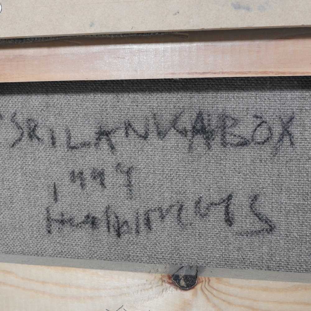 Ian Humphreys, b1956, Sri Lanka Box, signed and dated 99, oil on canvas, inscribed to the reverse, - Bild 12 aus 14