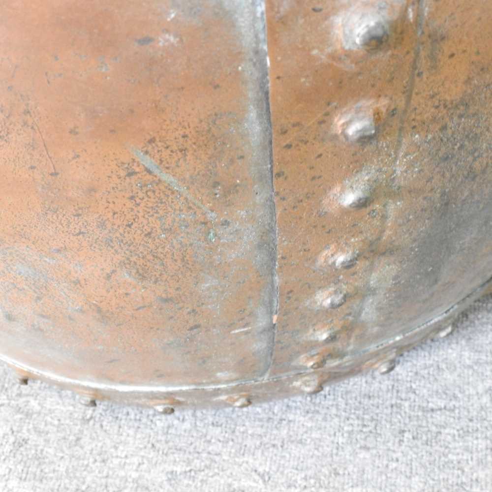 A 19th century riveted copper, of circular shape 62w x 47h cm - Image 2 of 6