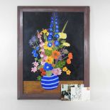 ARR Harry Hambling, 1902-1998, still life of flowers in a vase, signed with initials, oil on