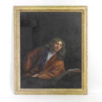 Manner of Sir Peter Lely (Pieter van der Faes), 1618-1680, a half-length portrait of a gentleman,