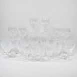 A collection of ten Waterford cut crystal Colleen pattern stem glasses, 13cm high, together with