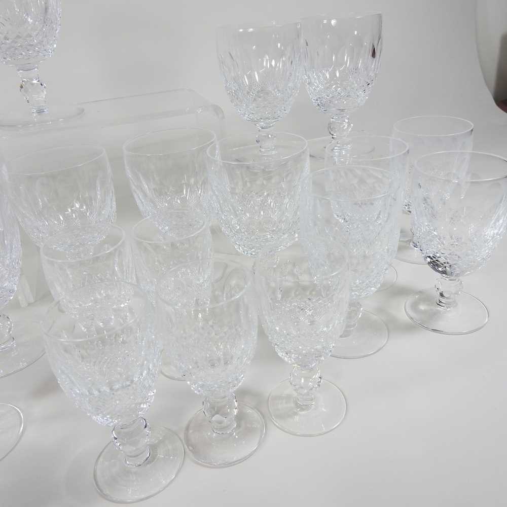 A collection of ten Waterford cut crystal Colleen pattern stem glasses, 13cm high, together with - Image 8 of 8