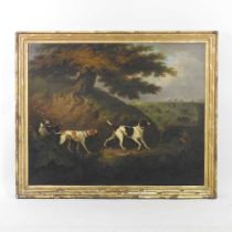 John Nost Sartorious, 1759-1828, landscape with hounds, signed and dated 1805, oil on canvas, 75 x