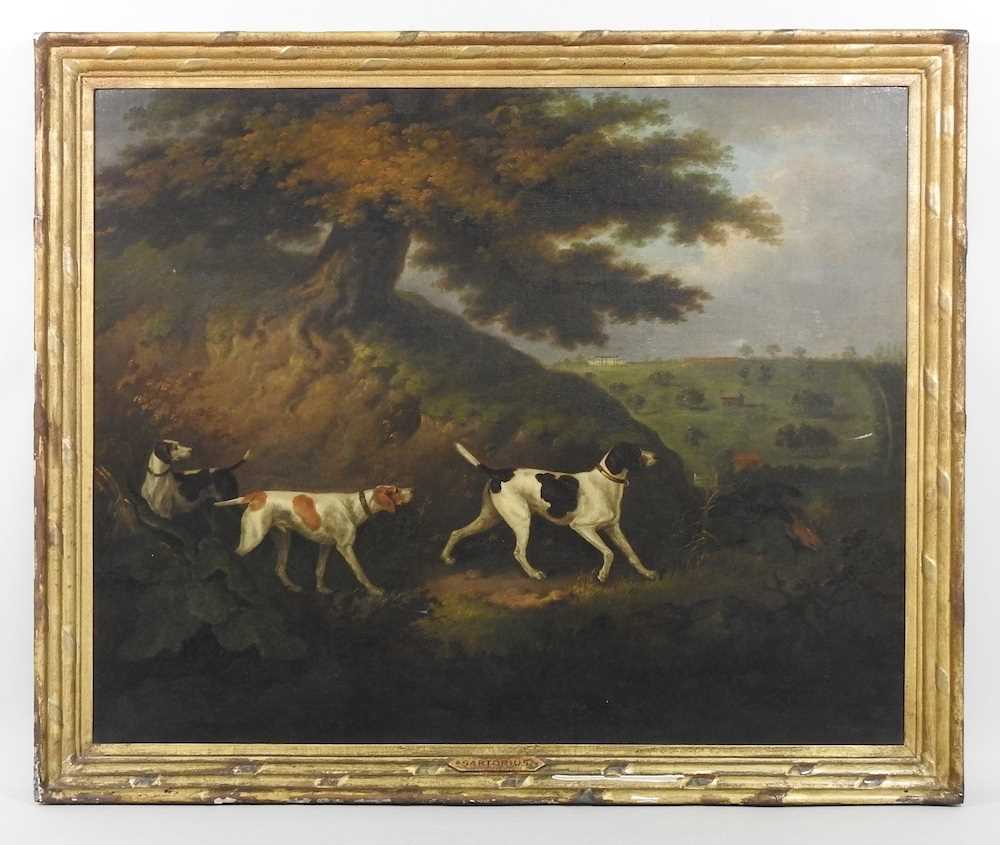 John Nost Sartorious, 1759-1828, landscape with hounds, signed and dated 1805, oil on canvas, 75 x - Image 2 of 22