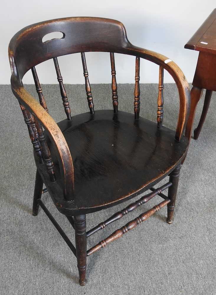 An early 20th century armchair, together with an early 20th century side table (2) - Image 2 of 3