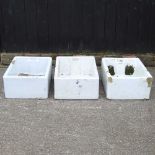 A butler's sink, together with two others (3) 62w x 46d x 32h cm