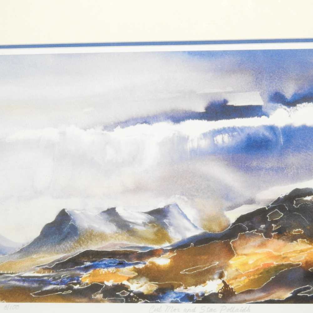 John Neville, b1952, Cul Mon and Stae Pollaidh, limited edition print, signed and numbered 6/100 in - Image 7 of 9