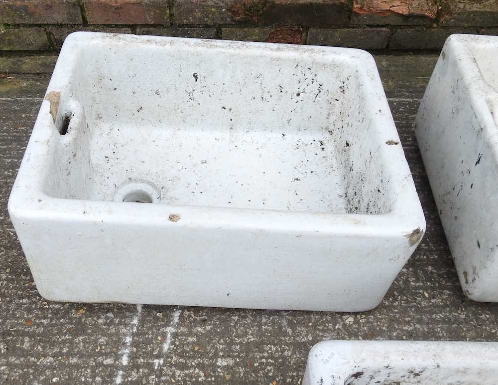 A butler's sink, with two others (3) Largest 76w x 46d x 28h cm - Image 2 of 4