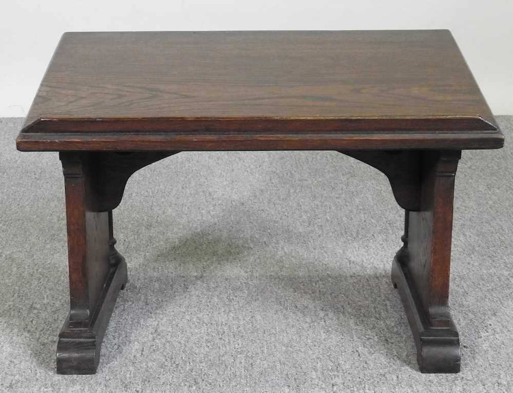 A 19th century oak lectern, 51cm wide. Provenance: Robert Browning, York Street Chapel, with copy of - Image 3 of 7