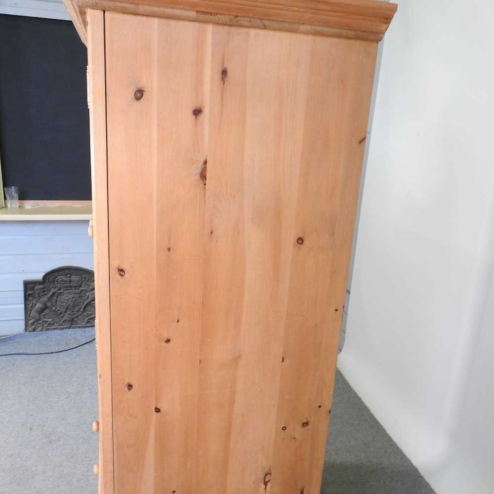 A modern pine double wardrobe, with drawers below 114w x 60d x 189h cm - Image 5 of 7