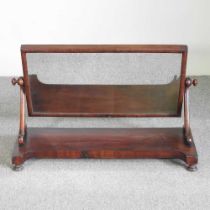 A large 19th century mahogany swing frame toiletry mirror 86w x 31d x 57h cm