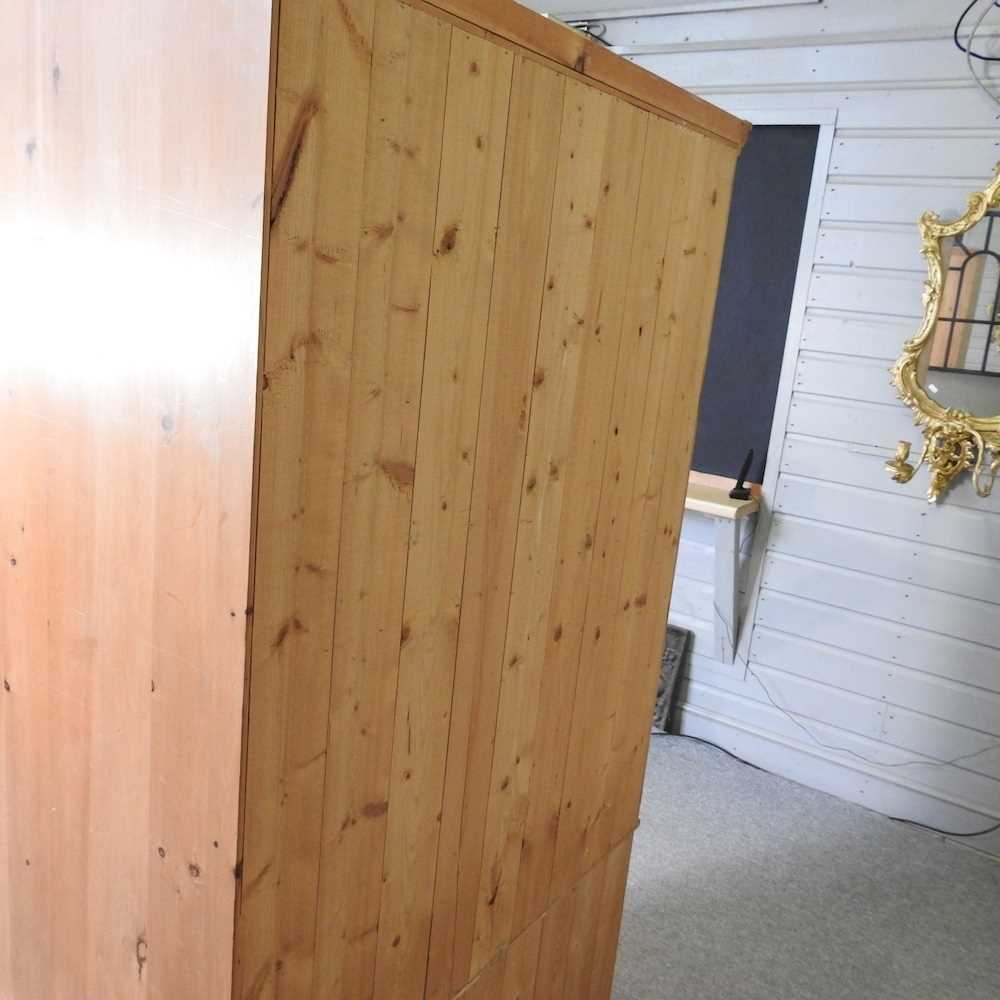 A modern pine double wardrobe, with drawers below 114w x 60d x 189h cm - Image 6 of 7