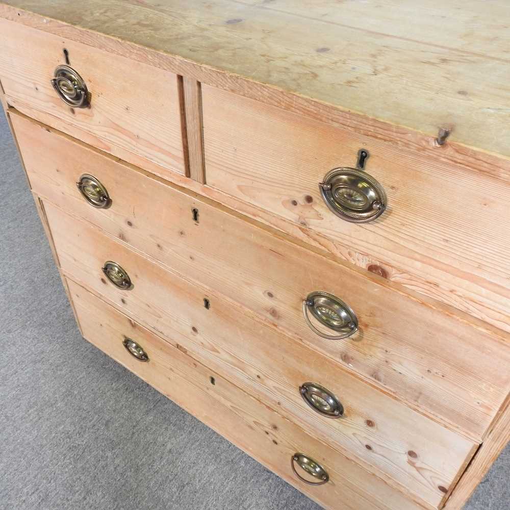 A 19th century stripped pine chest of drawers 100w x 51d x 84h Overall condition is usable but - Image 4 of 6