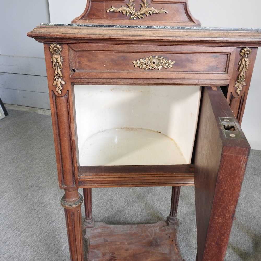 A rosewood nest of three occasional tables, together with an early 20th century French marble top - Image 5 of 5