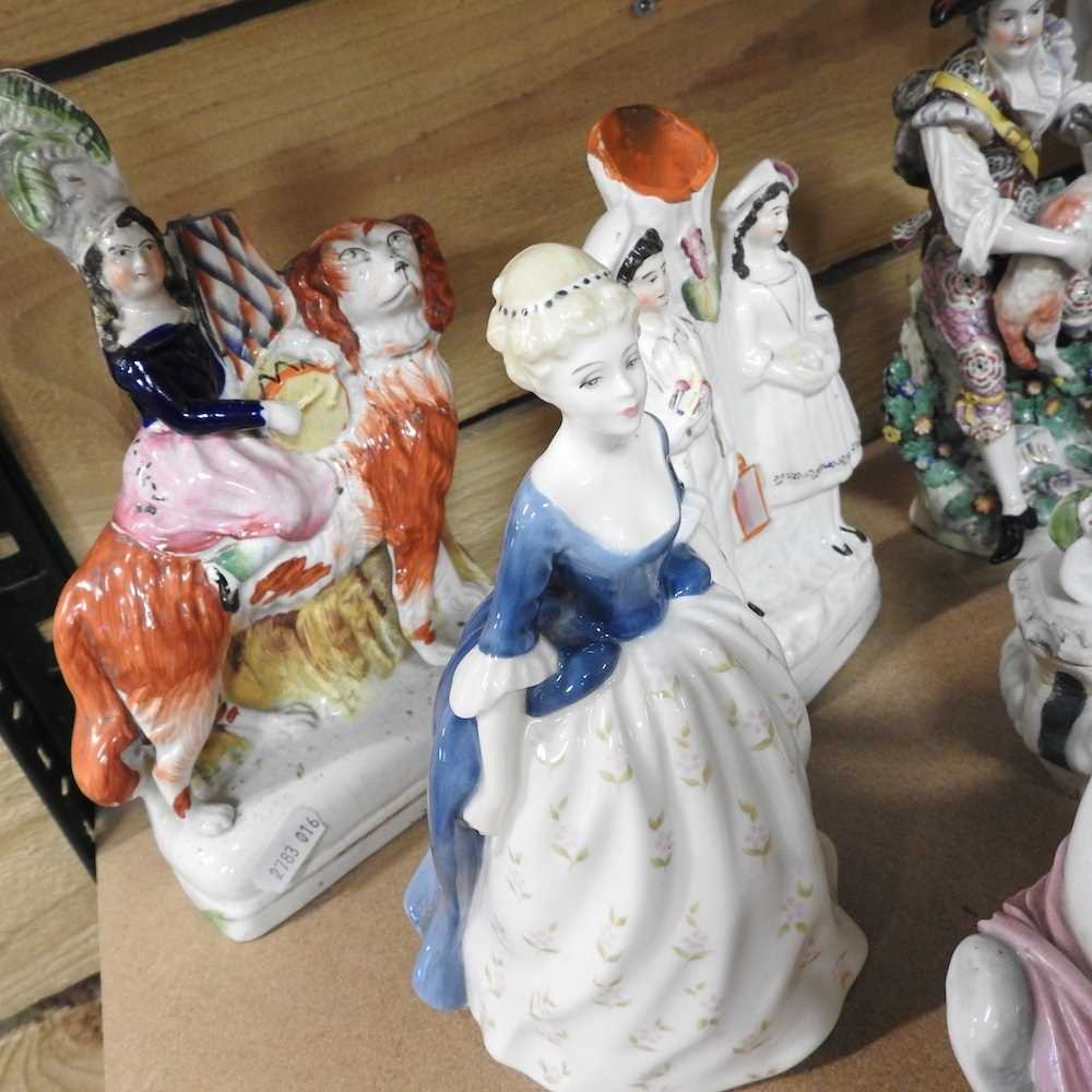 A Royal Copenhagen porcelain figure, together with a collection of 19th century and later figures, - Image 7 of 7