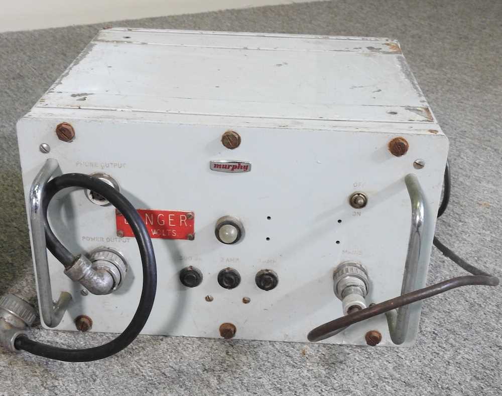A naval military radio, 34cm wide, together with another and a power box (3) - Image 4 of 4