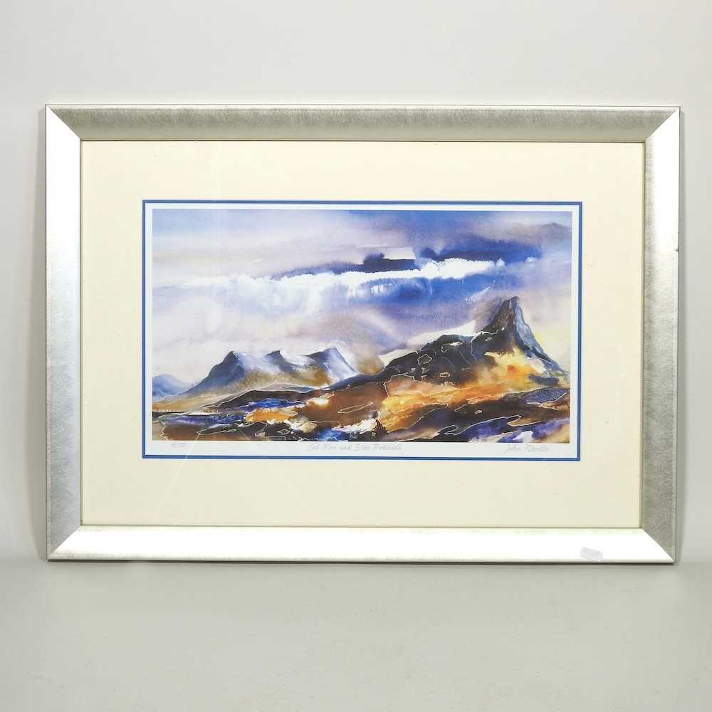 John Neville, b1952, Cul Mon and Stae Pollaidh, limited edition print, signed and numbered 6/100 in