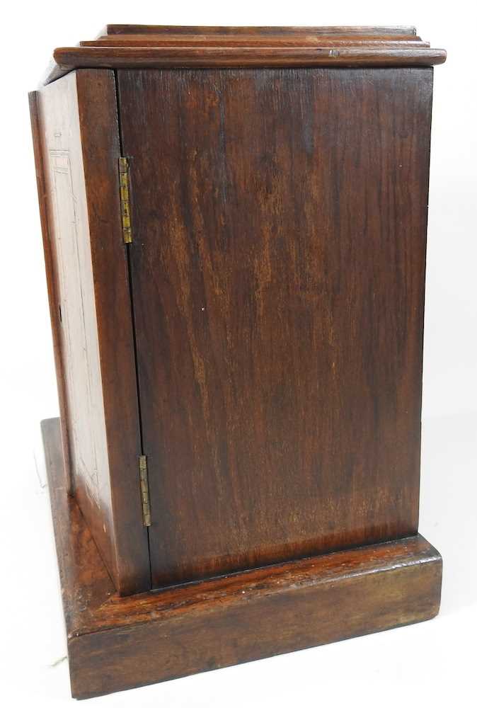 An Edwardian walnut and inlaid collector's cabinet, containing three short drawers 27w x 18d x 31h - Image 5 of 10