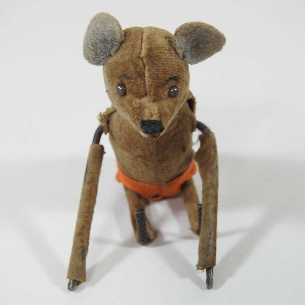 A 1930's clockwork toy mouse, probably Schuco, - Image 2 of 6