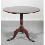 A 19th century mahogany occasional table, on a tripod base 85w x 75h cm