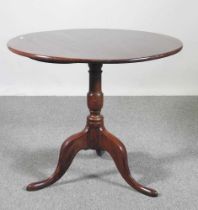 A 19th century mahogany occasional table, on a tripod base 85w x 75h cm