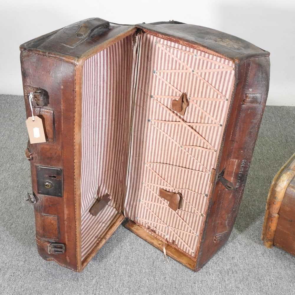 A 19th century leather case, with a fitted interior, 92cm, together with an early 20th century - Image 5 of 5