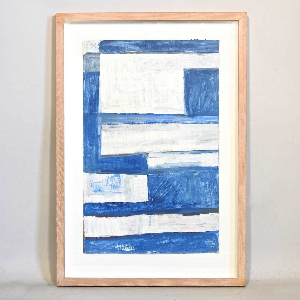 Frank Beanland, 1936-2019, White Key, signed with initials in pencil, acrylic on paper, 58 x 36cm,