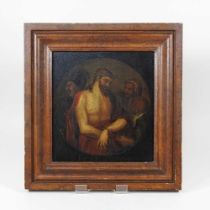 Flemish school, 18th century, Ecco Homo, oil on panel, 22 x 21cm