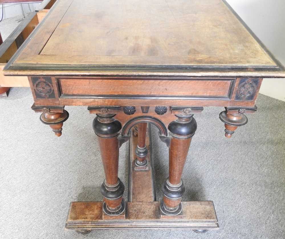 A 19th century library table, 109cm wide, together with a Duchess dressing table (2) - Image 5 of 6