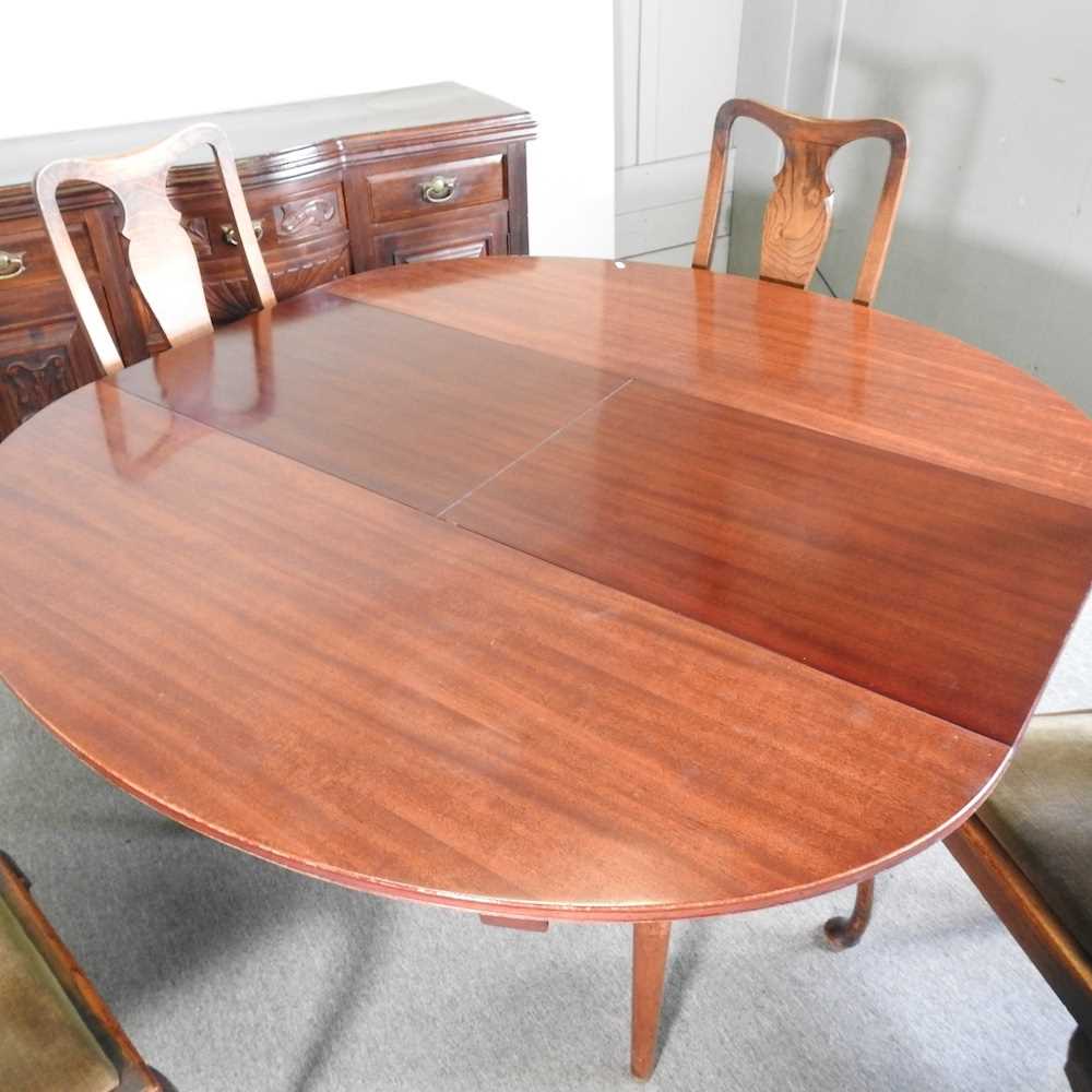 An Edwardian sideboard, together with a dining table and set of four early 20th century dining - Image 5 of 5