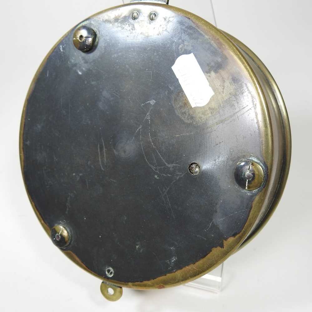 A Negretti & Zambra, London brass cased fisherman's aneroid barometer, issued by the national Life - Image 5 of 6