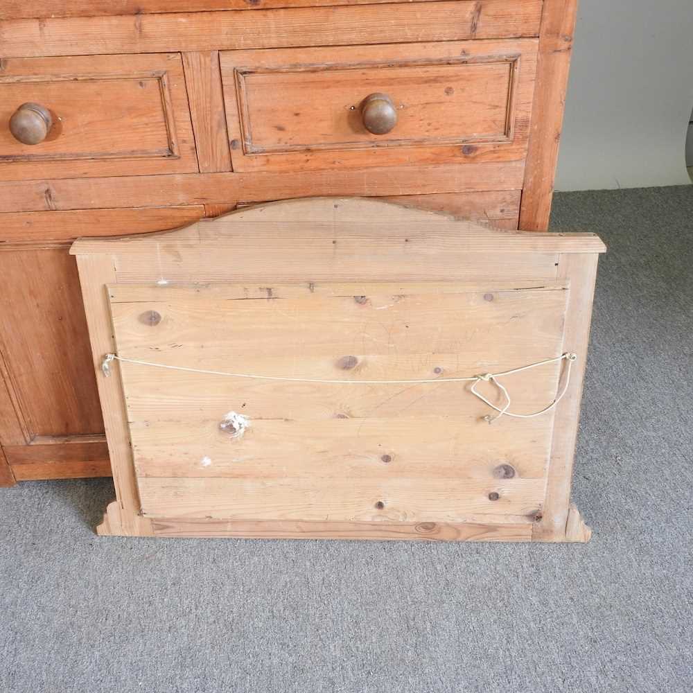 A pine dresser base, together with a pine wall mirror (2) 107w x 59d x 92h cm - Image 2 of 7