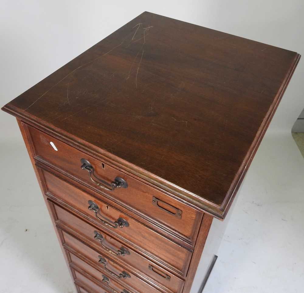 A large reproduction filing chest, containing three drawers 53w x 64d x 143h cm - Image 3 of 4