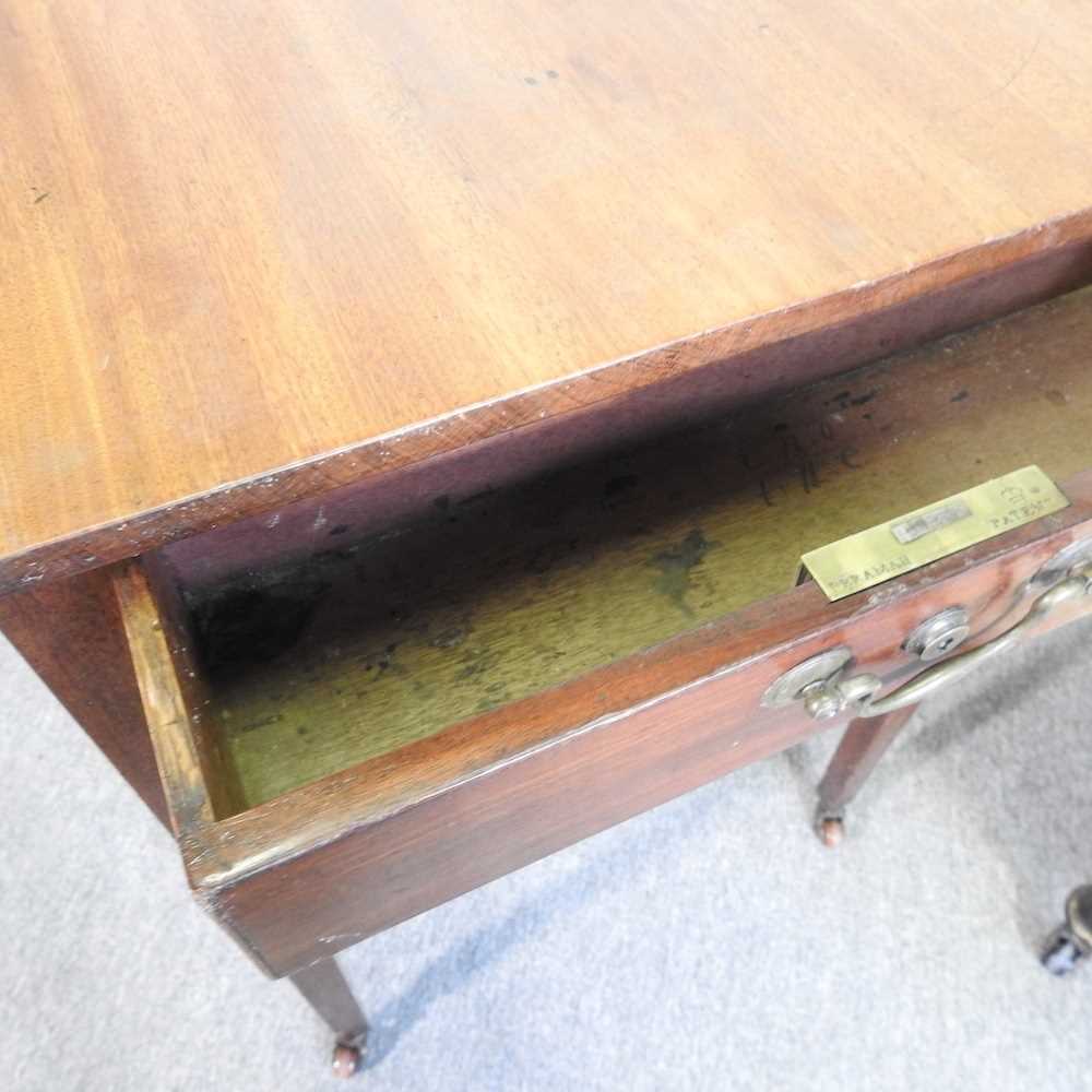 A 19th century mahogany pembroke table, 48cm wide, together with a Victorian upholstered armchair ( - Image 5 of 10