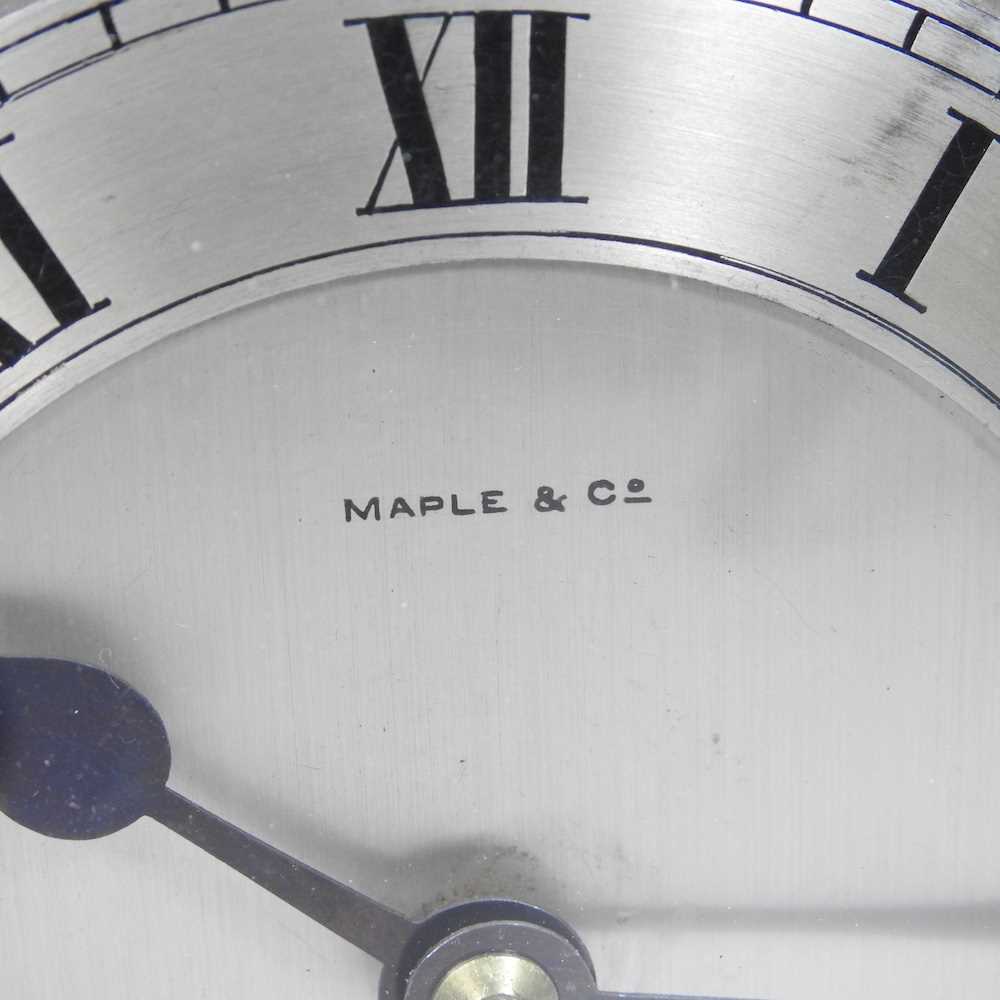 An early 20th century bracket clock, by Maple & Co., with an inlaid lancet shaped case and signed - Image 4 of 8