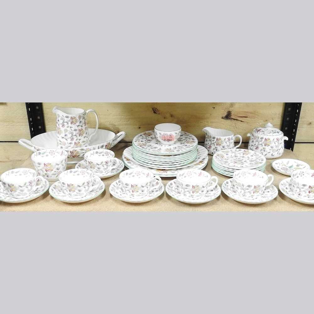 A Minton Haddon Hall pattern part tea and dinner service