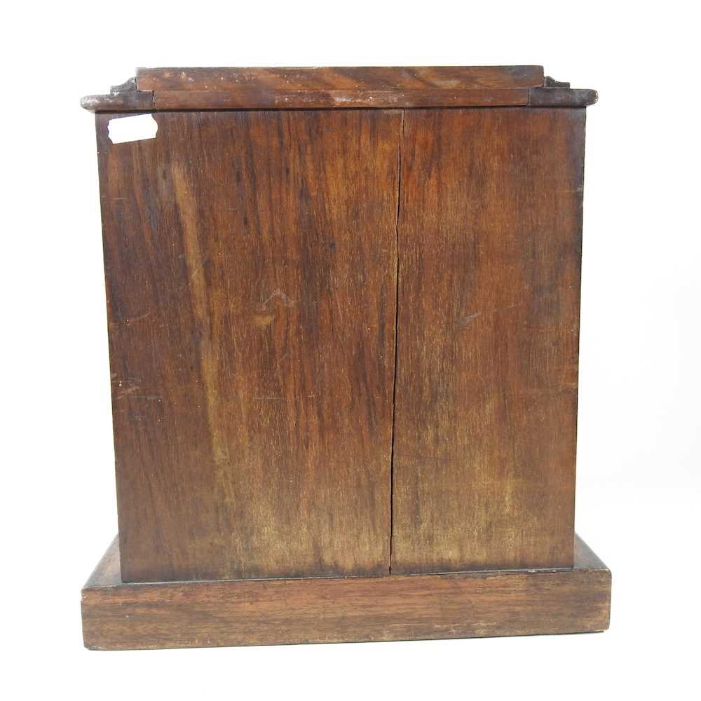 An Edwardian walnut and inlaid collector's cabinet, containing three short drawers 27w x 18d x 31h - Image 6 of 10