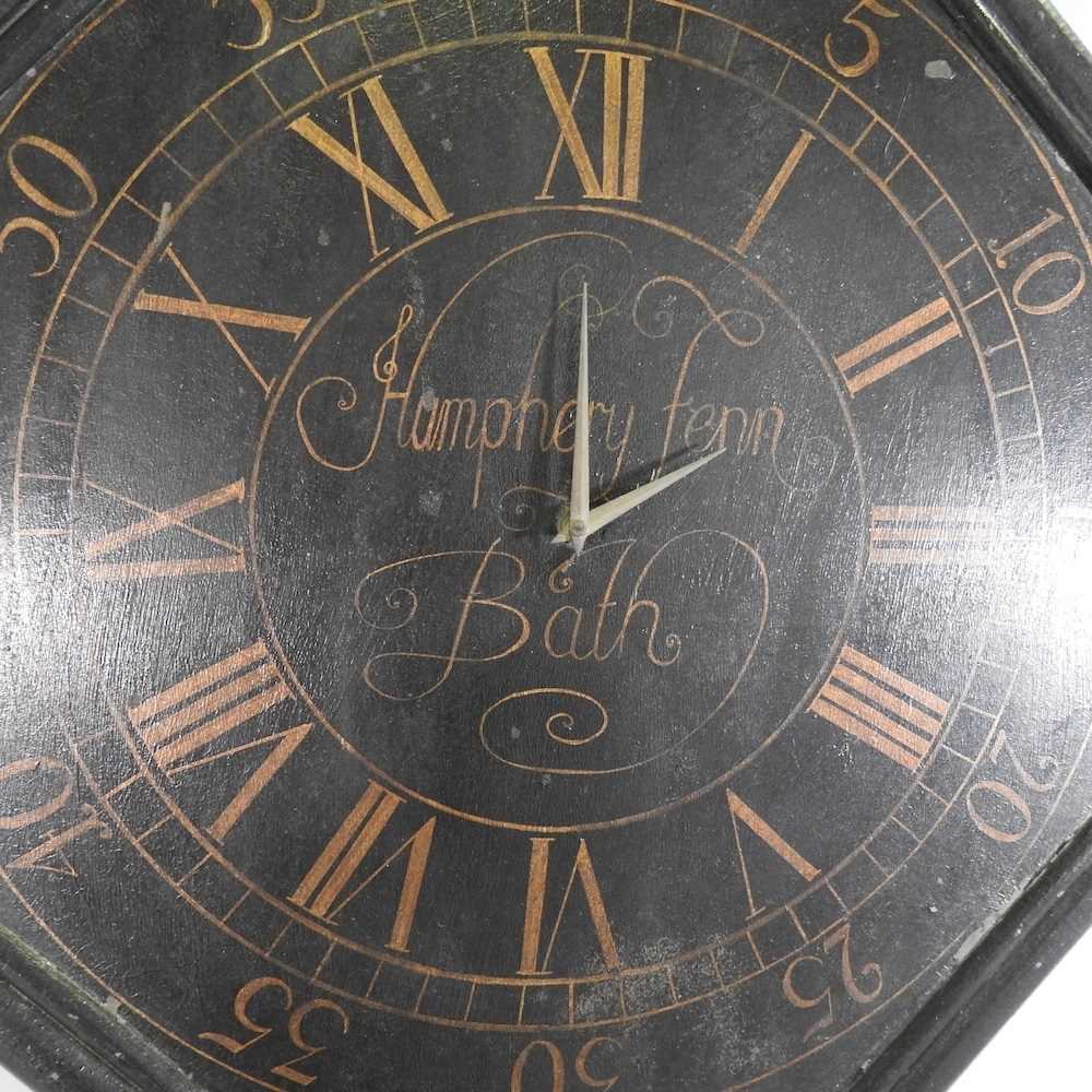An 18th century style ebonised Tavern clock, mid 20th century, the dial inscribed Humphery Fenn, - Image 4 of 6
