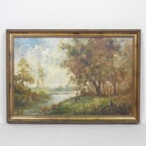 L. Richards, (Francis Jamieson), 1895-1950, river landscape, signed, oil on canvas, 40 x 60cm