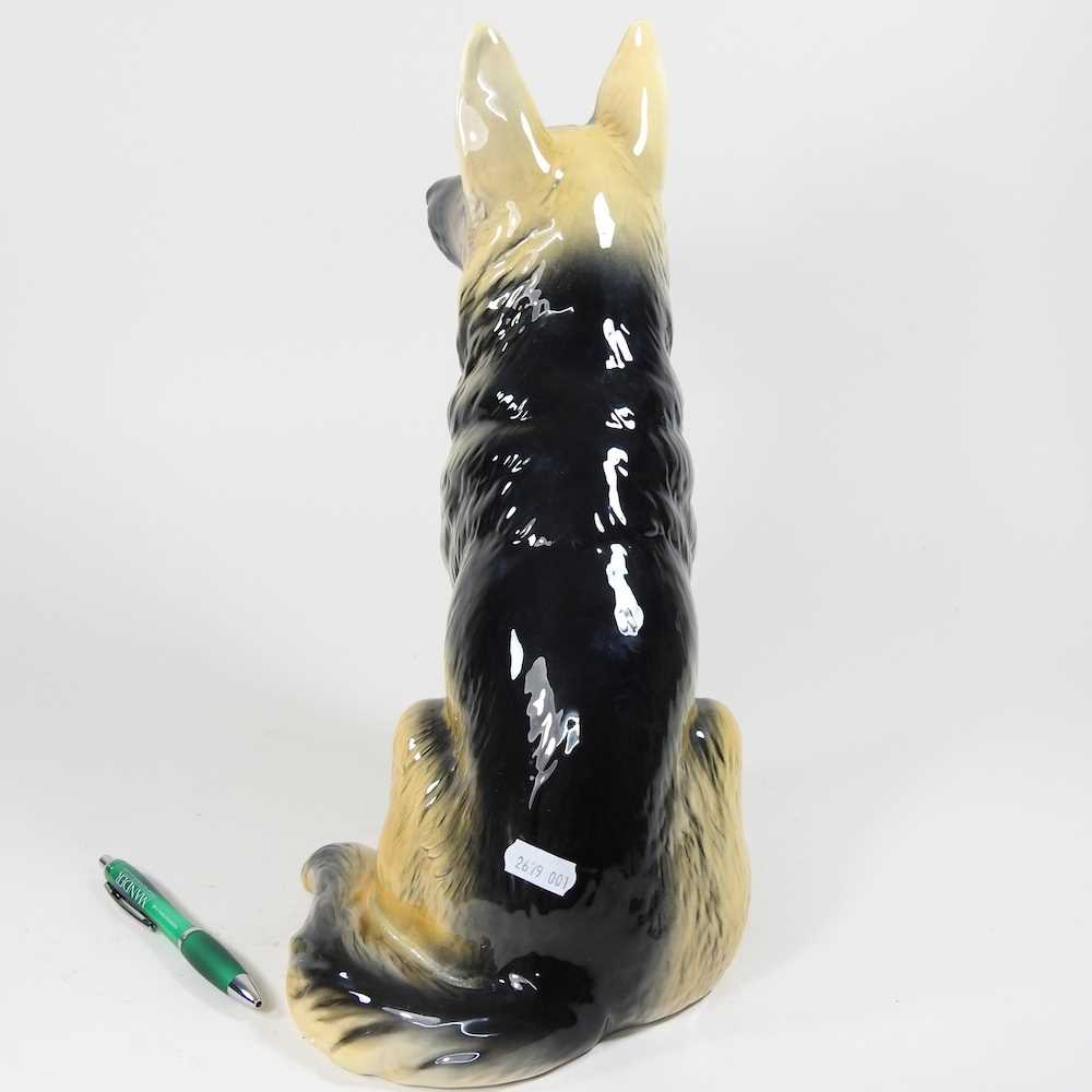 A large Beswick model of a seated alsatian, printed marks, 35cm high - Image 6 of 8