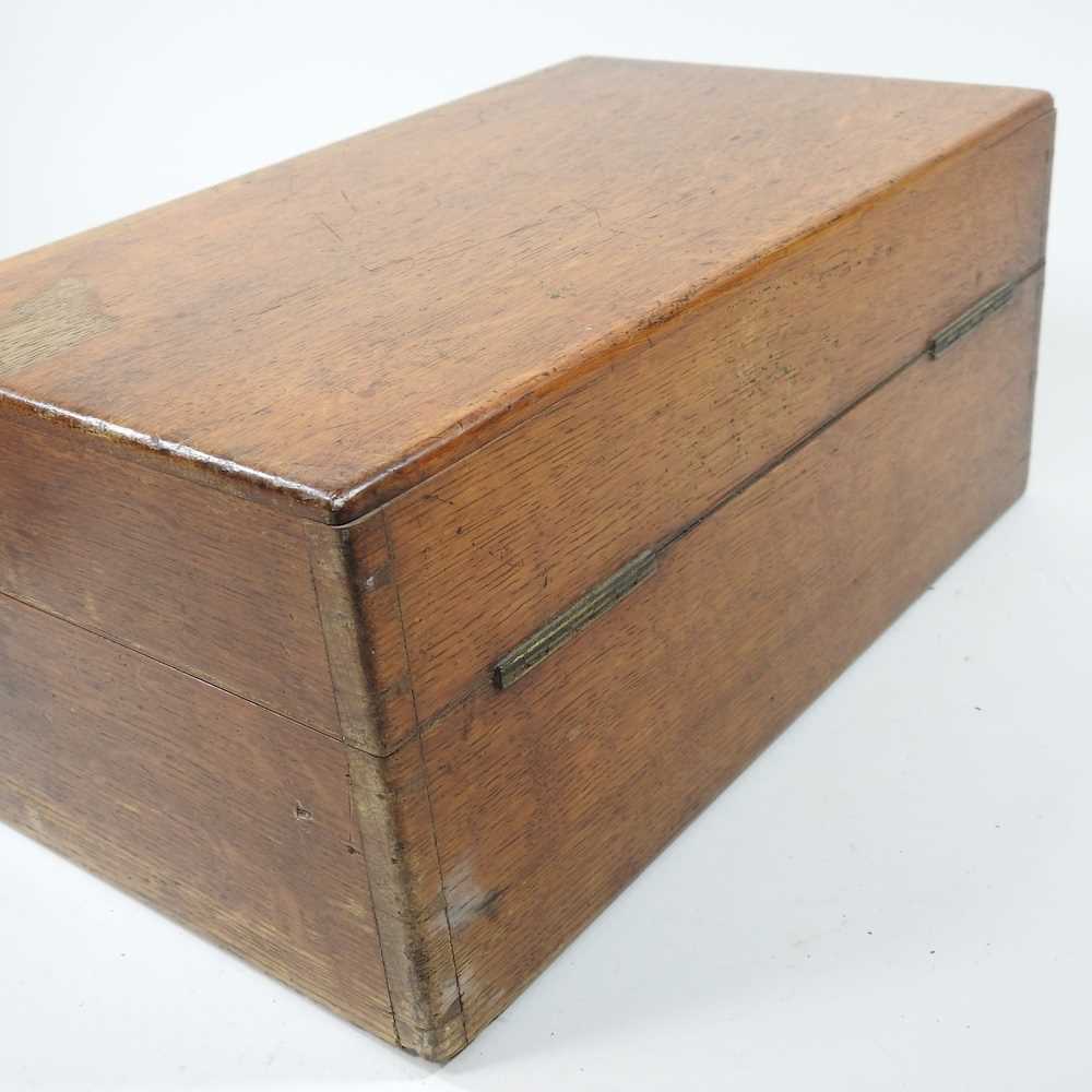 A 19th century oak cased apothecary box, the fitted interior containing labelled glass medicine - Image 2 of 13