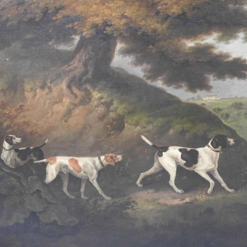 John Nost Sartorious, 1759-1828, landscape with hounds, signed and dated 1805, oil on canvas, 75 x - Image 3 of 22